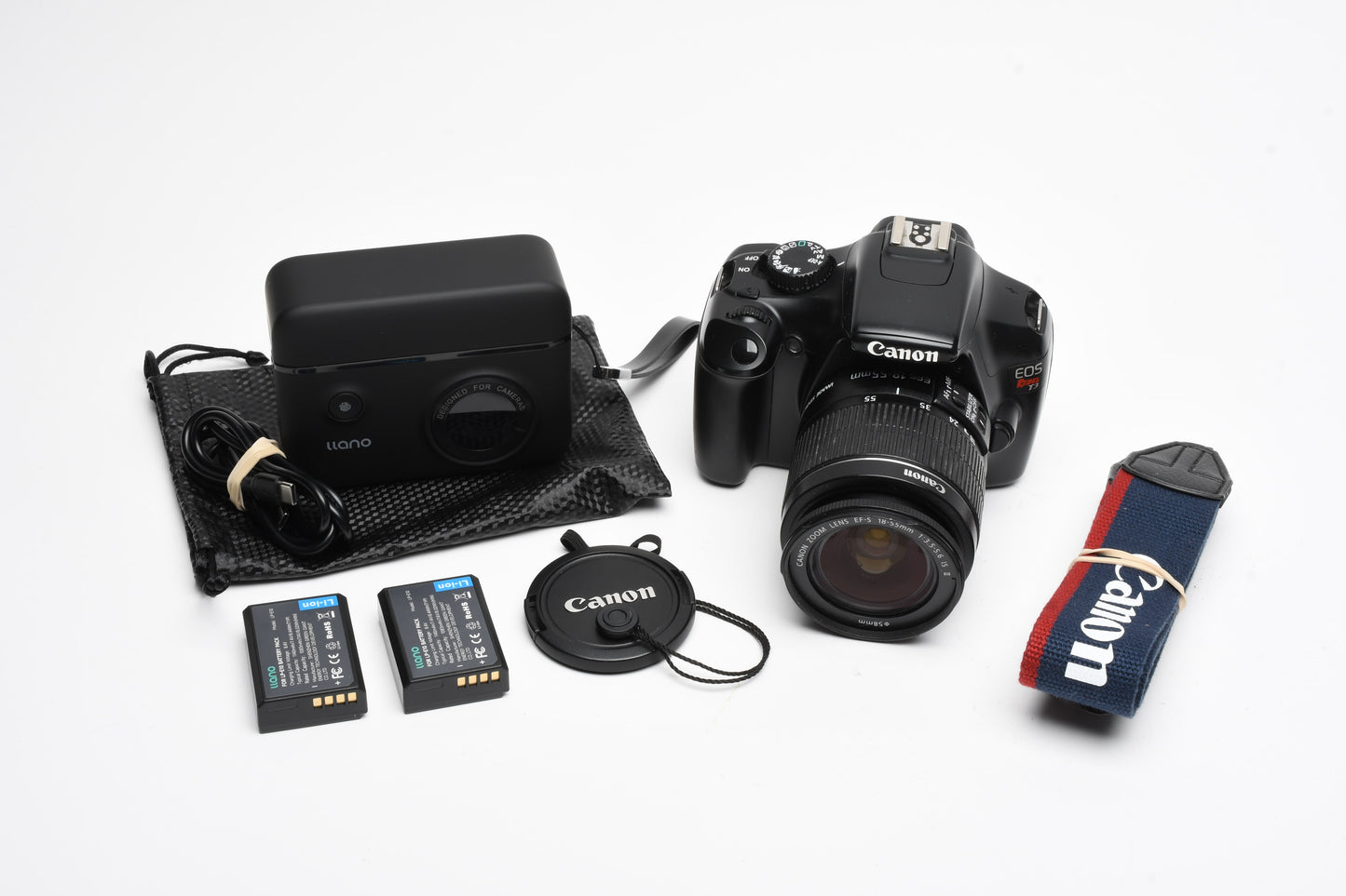 Canon EOS T3 w/18-55mm f3.5-5.6 IS II lens, batt+charger, Only 9866K Acts!