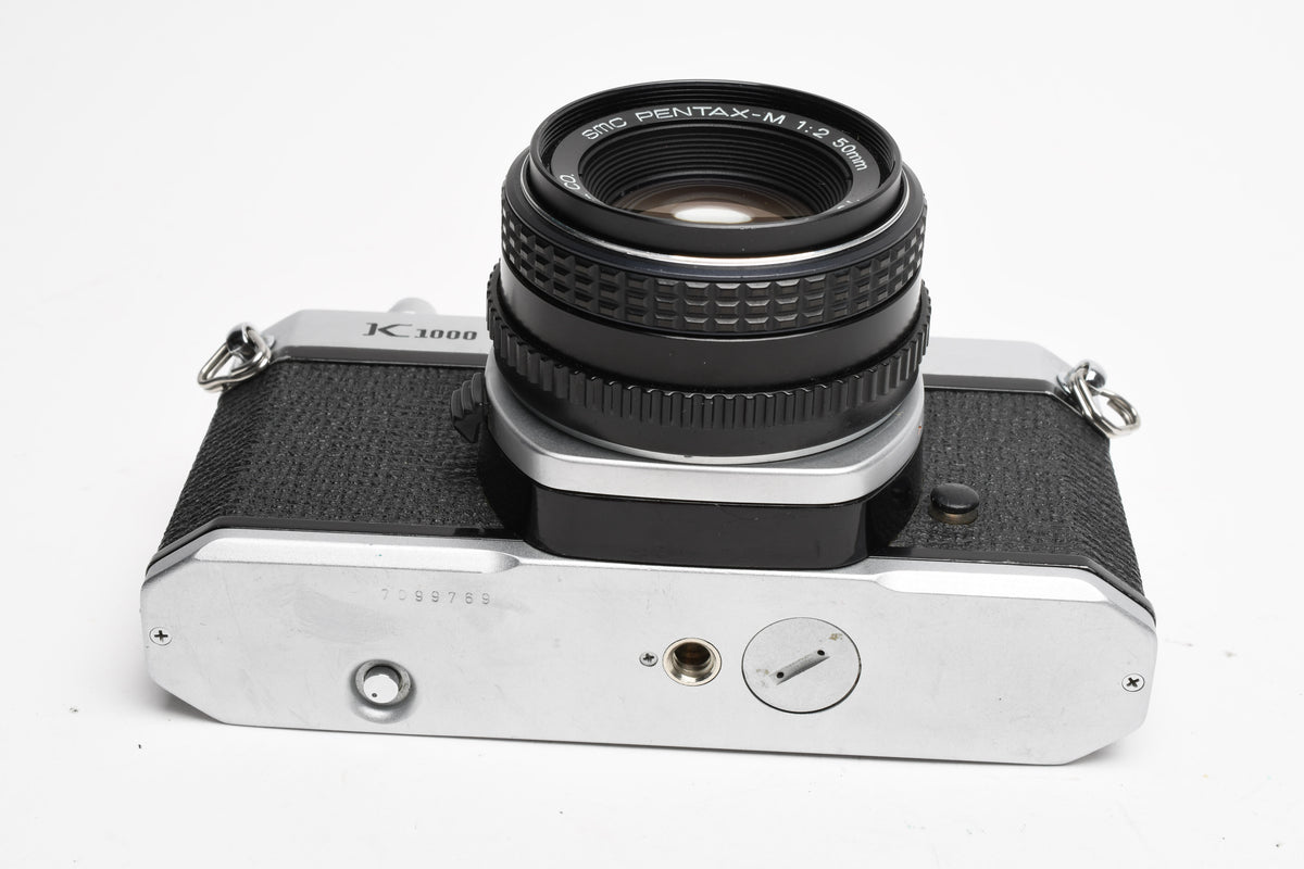 Pentax K1000 35mm SLR w/Pentax-M 50mm f2 lens, New seals