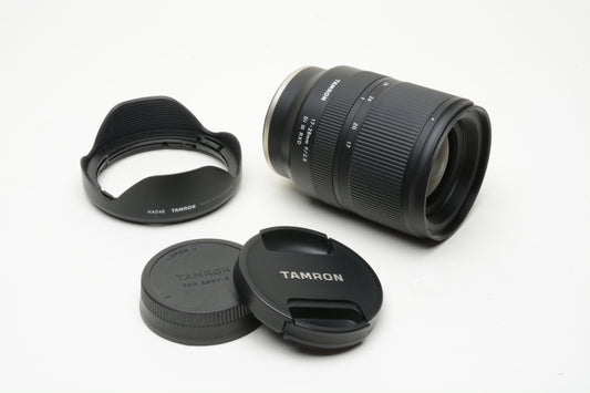 Tamron 17-28mm f2.8 Di III RXD zoom lens, caps, hood, for Sony E-mount, Clean!