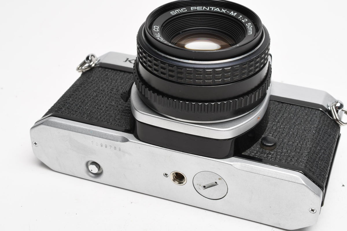 Pentax K1000 35mm SLR w/Pentax-M 50mm f2 lens, New seals