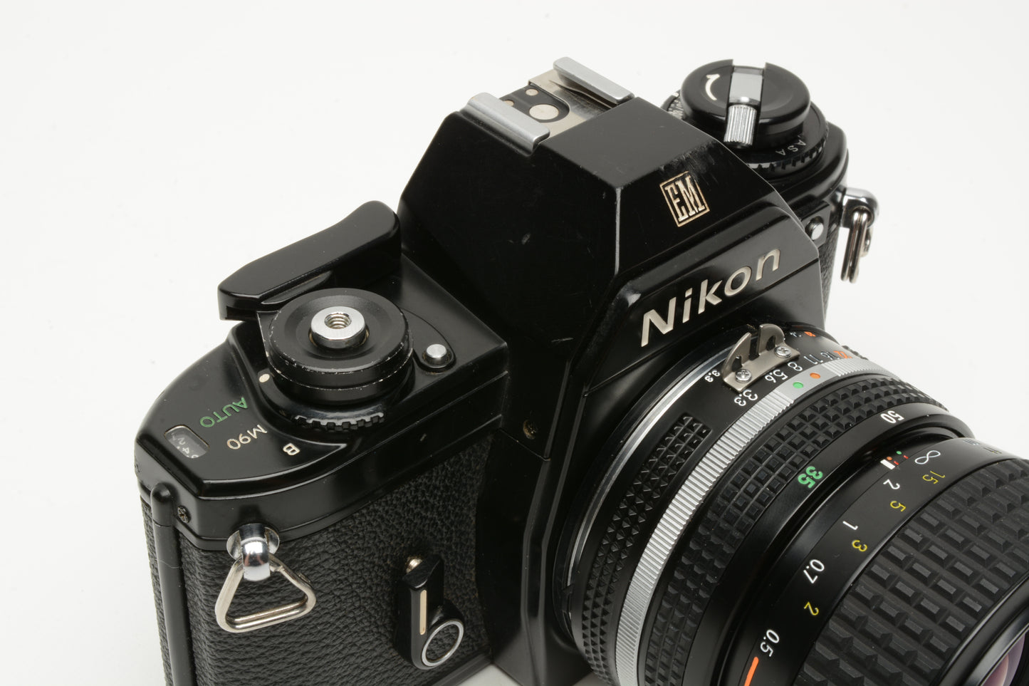 Nikon EM 35mm SLR w/Nikon Nikkor 35-70mm zoom, strap, Tested
