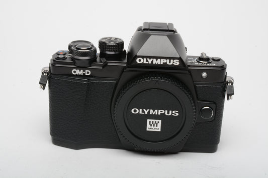 Olympus OM-D E-M10 II Black body, 13,355 Actuations, batt+charger+strap, Clean!]