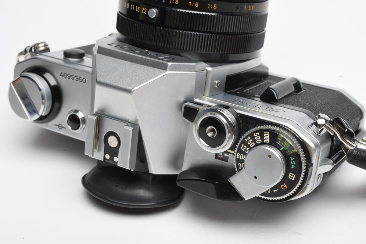 Canon AE-1 35mm SLR Camera w/35-70mm Zoom, New Seals, Case, Great