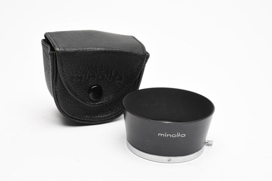 Minolta Metal Hood D57KB for Auto Rokkor 58mm F1.4, Case, Mint-