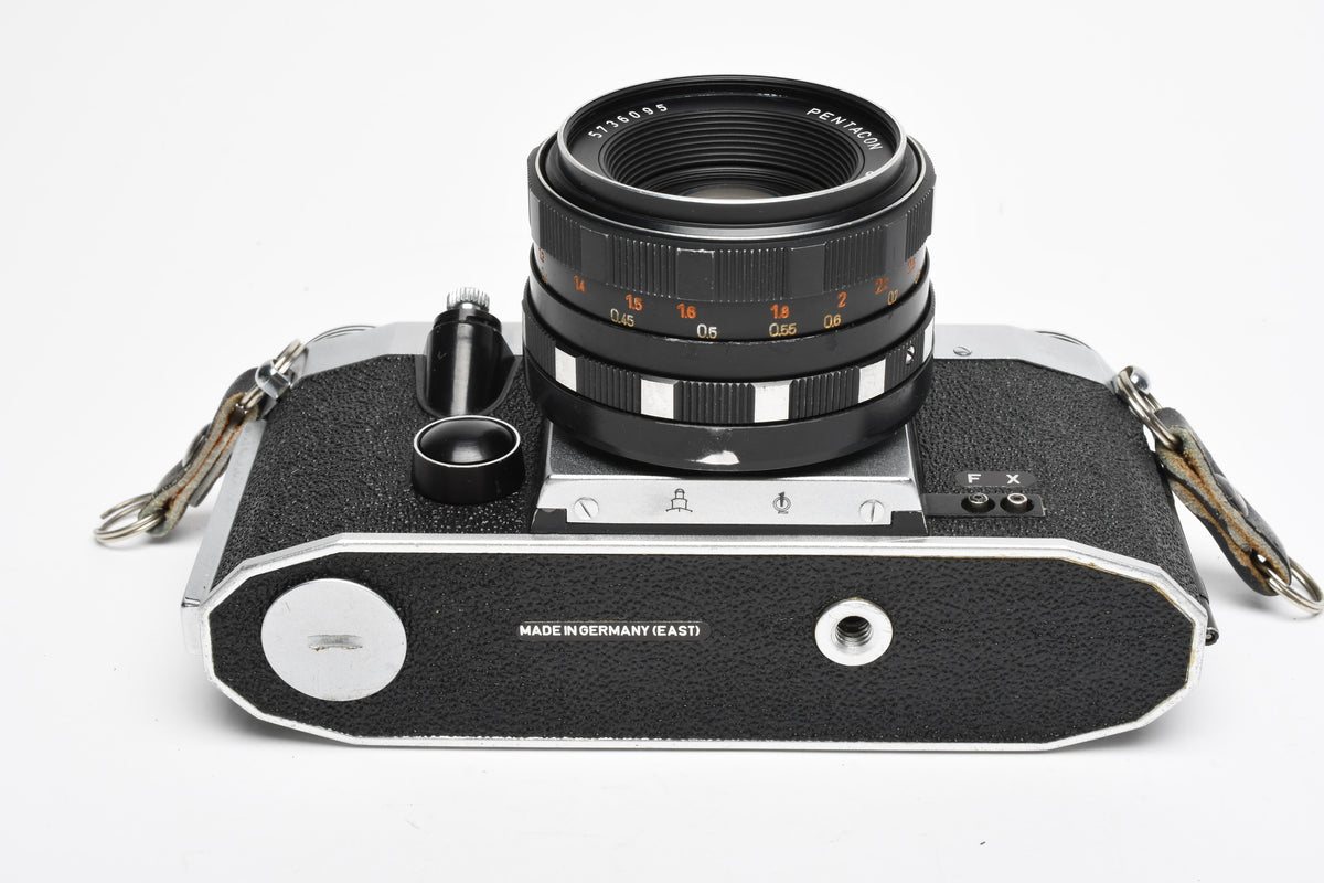 Hanimex Pro TL 35mm SLR w/Pentacon 50mm f1.8 lens, New seals, strap, Great!