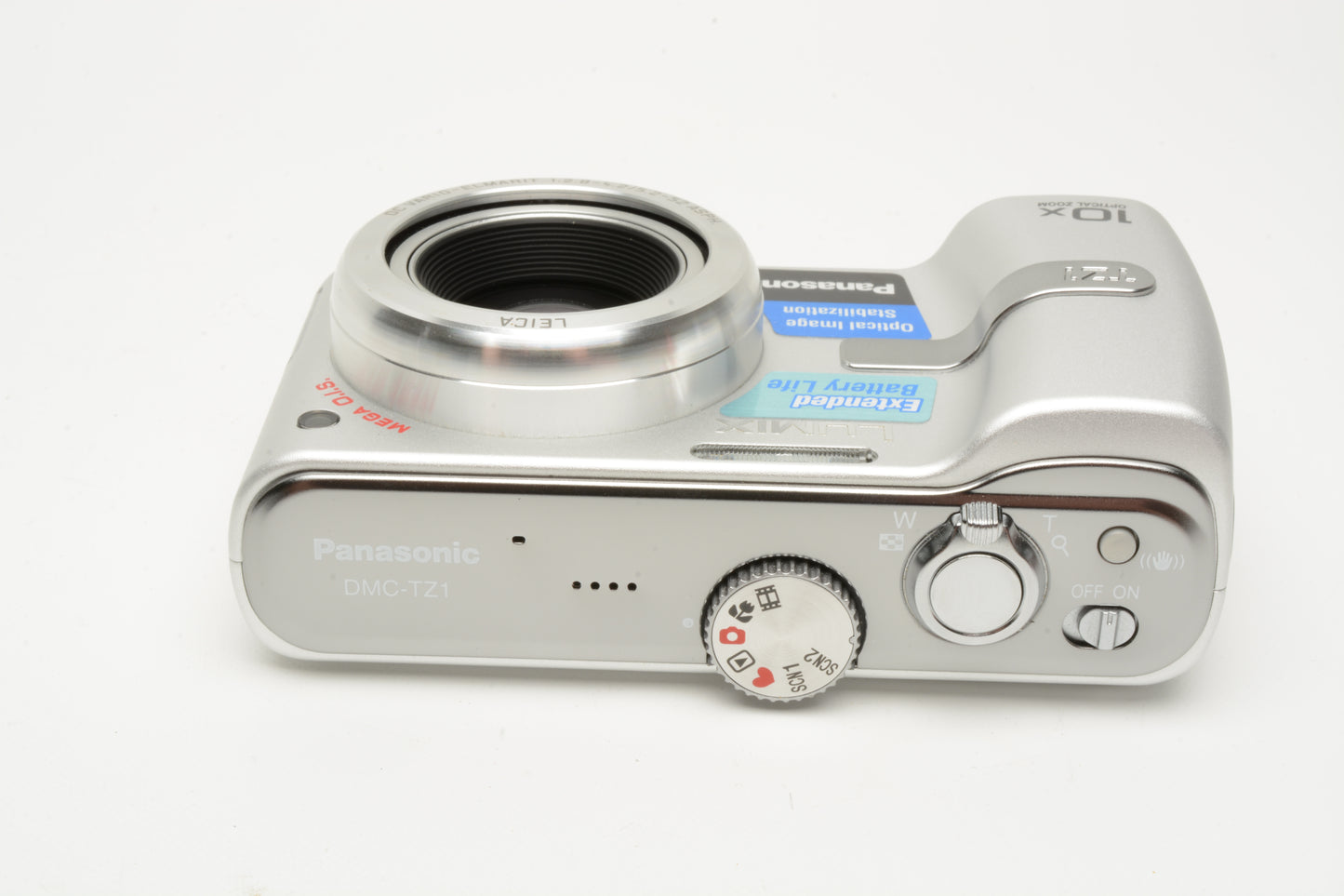 Panasonic Lumix DMC-TZ1 5MP Digital Point&Shoot, batt+charger+manual