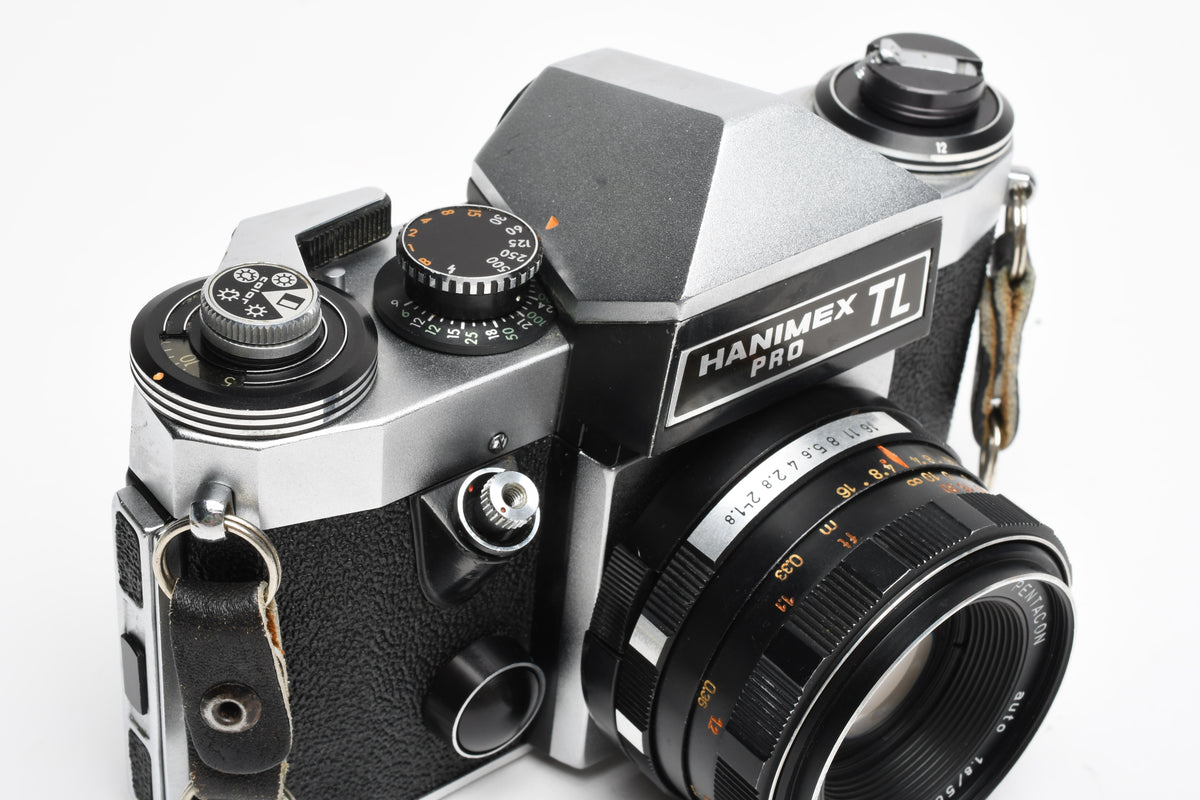 Hanimex Pro TL 35mm SLR w/Pentacon 50mm f1.8 lens, New seals, strap, Great!
