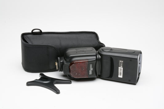 Comander Optics Speedlight TTL-613C flash for Canon DSLRs, stand, case, manual, Mint