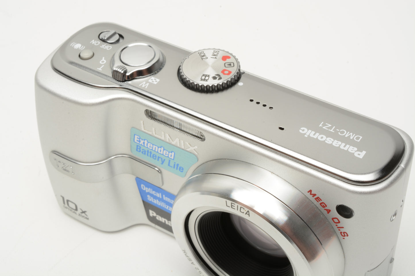 Panasonic Lumix DMC-TZ1 5MP Digital Point&Shoot, batt+charger+manual