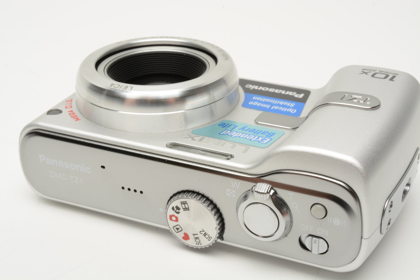 Panasonic Lumix DMC-TZ1 5MP Digital Point&Shoot, batt+charger+manual