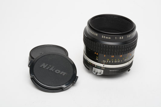 Nikon Micro-Nikkor 55mm f3.5 AI close-focusing macro lens, sharp!