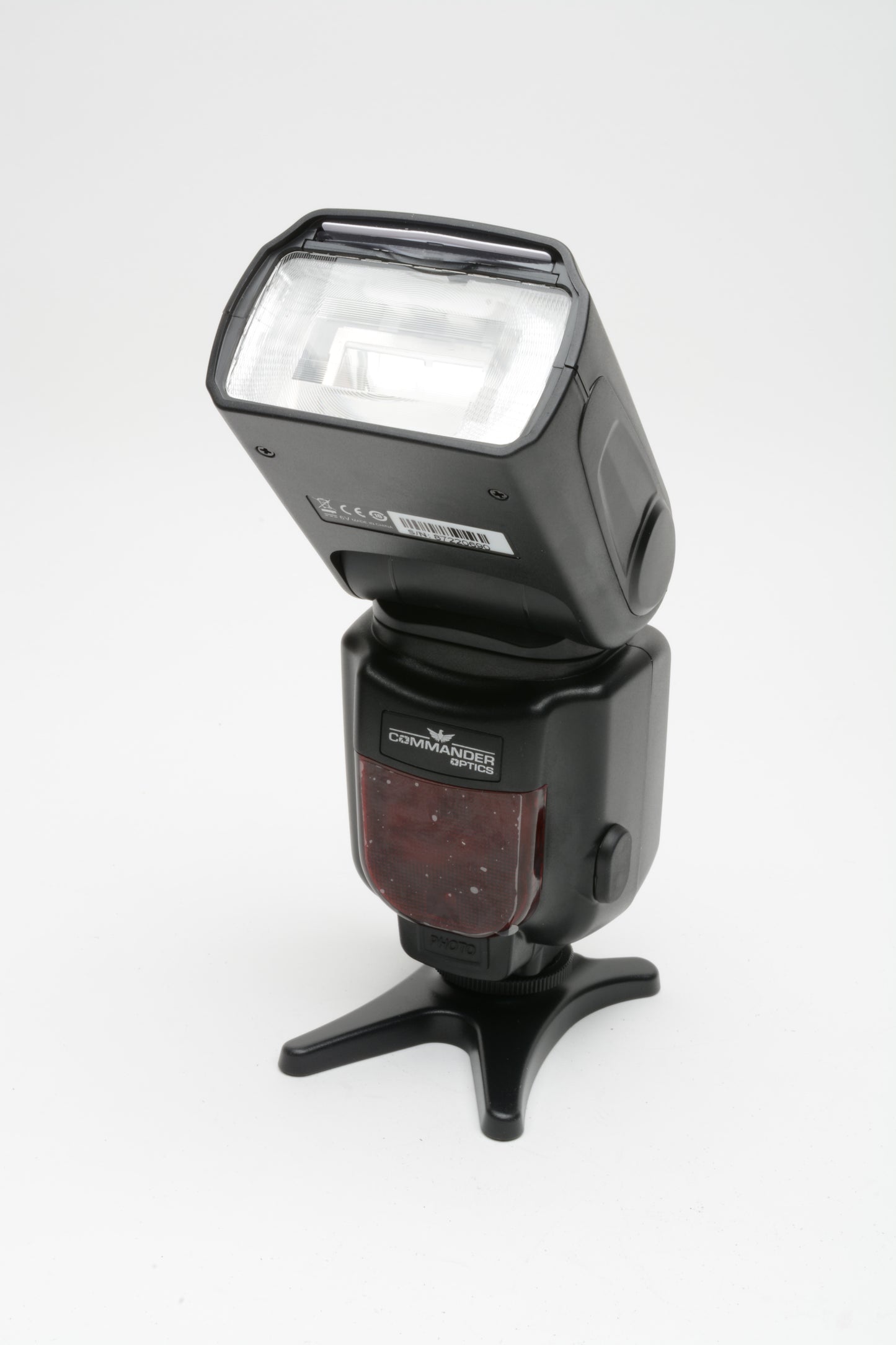 Comander Optics Speedlight TTL-613C flash for Canon DSLRs, stand, case, manual, Mint