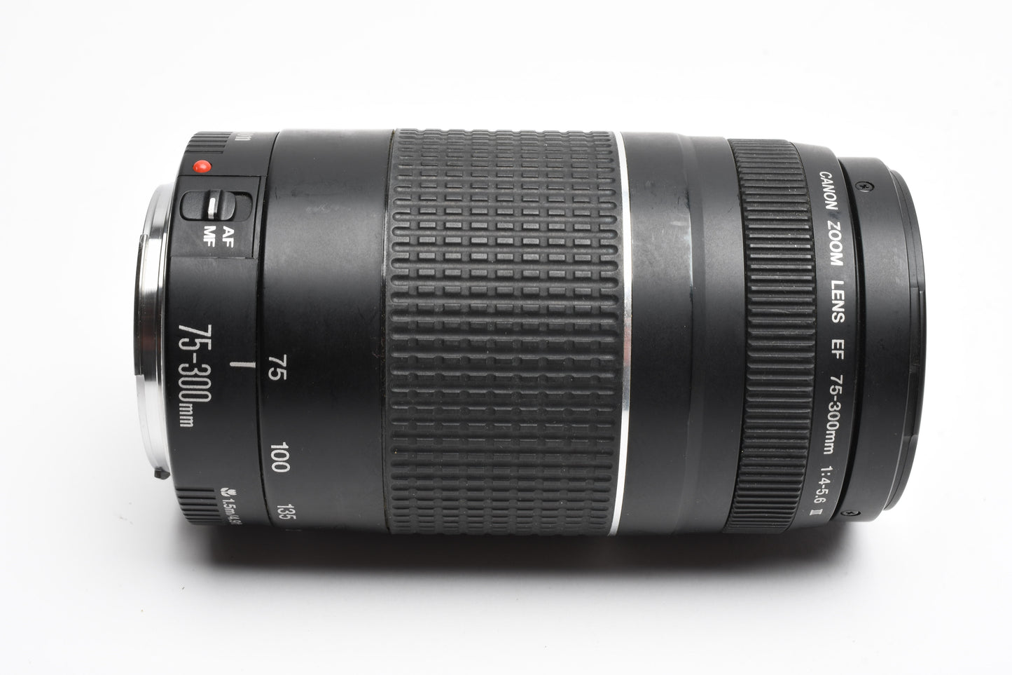 Canon EF 75-300mm f4-5.6 III Telephoto zoom, caps + UV filter