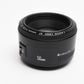 Canon EF 50mm f1.8 II prime lens, caps, Box, Mint