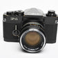Canon F-1 35mm SLR Camera w/50mm F1.4 Prime, Hood, Case, New seals, Great!