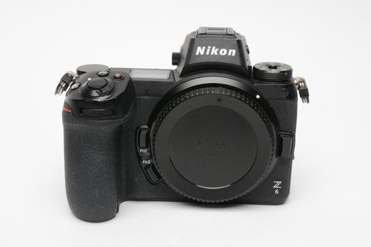 Nikon Z6 Mirrorless body, batt+charger+USB, USA version, + L Grip