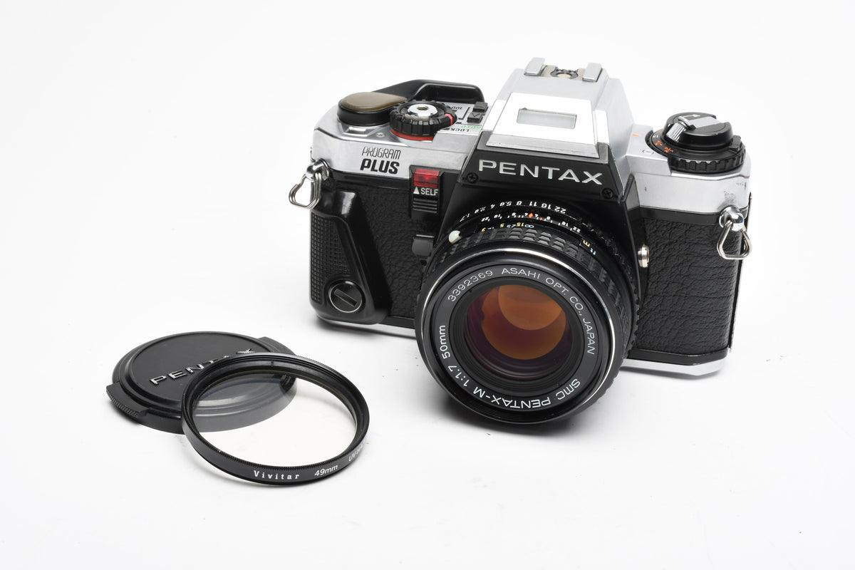 Pentax Program Plus 35mm SLR w/50mm f1.7, new seals, tested, great
