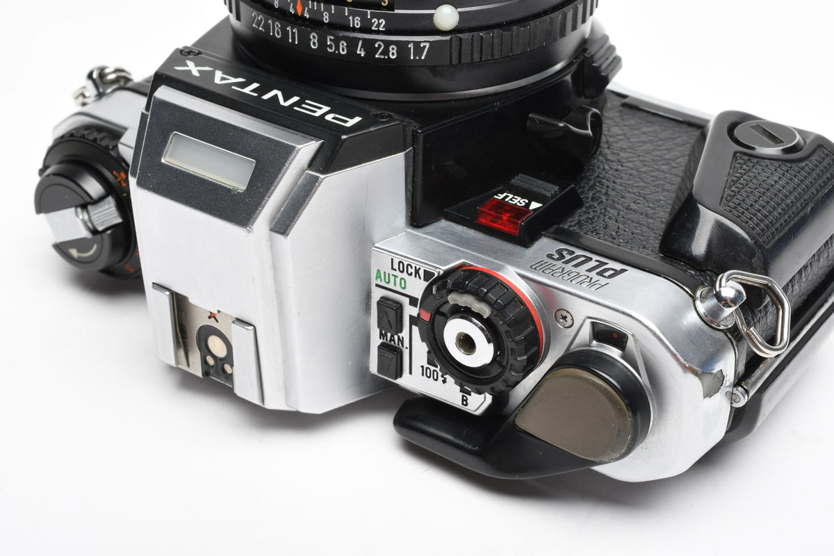Pentax Program Plus 35mm SLR w/50mm f1.7, new seals, tested, great