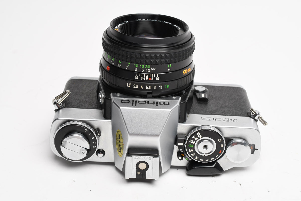 Minolta XD5 35mm SLR w/50mm f1.7 MD lens, New Seals, Strap