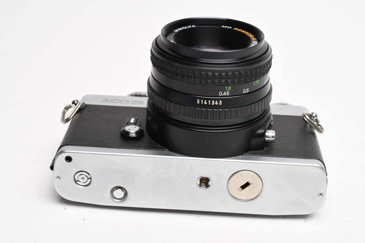 Minolta XD5 35mm SLR w/50mm f1.7 MD lens, New Seals, Strap