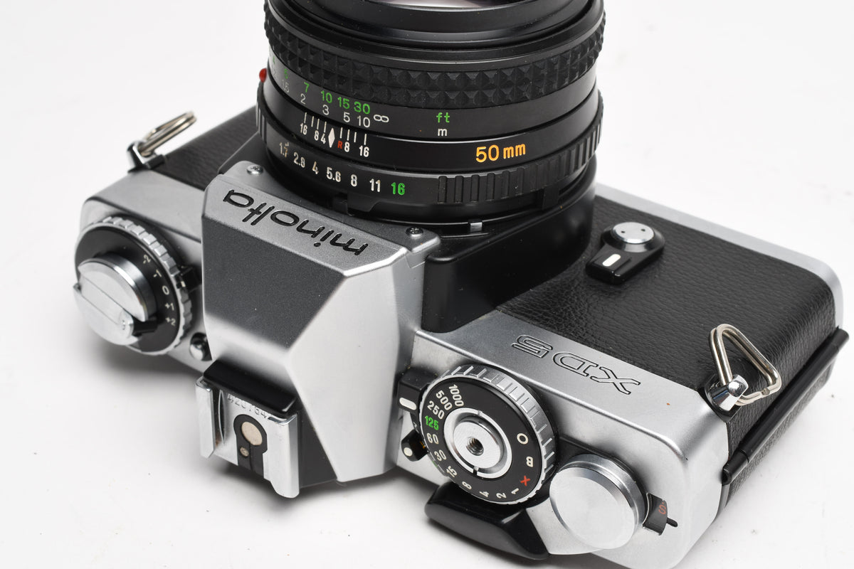 Minolta XD5 35mm SLR w/50mm f1.7 MD lens, New Seals, Strap