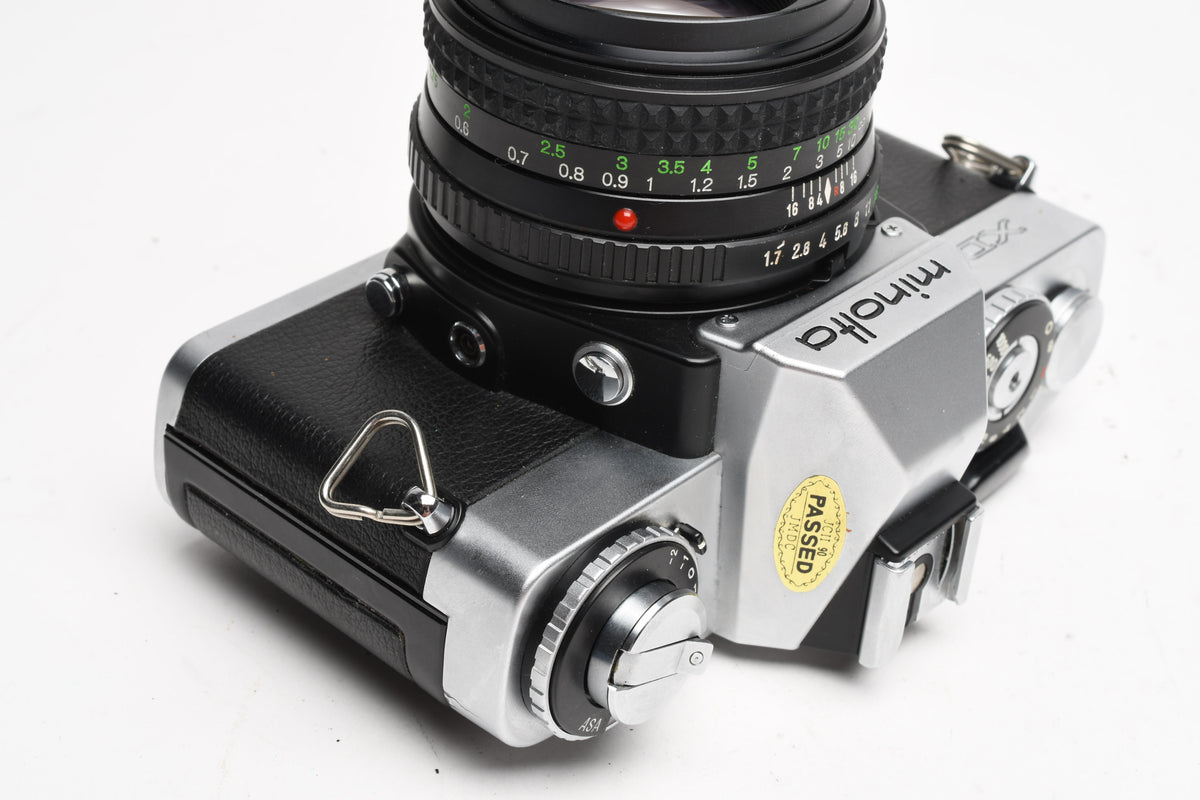 Minolta XD5 35mm SLR w/50mm f1.7 MD lens, New Seals, Strap