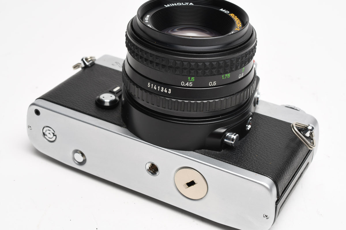 Minolta XD5 35mm SLR w/50mm f1.7 MD lens, New Seals, Strap