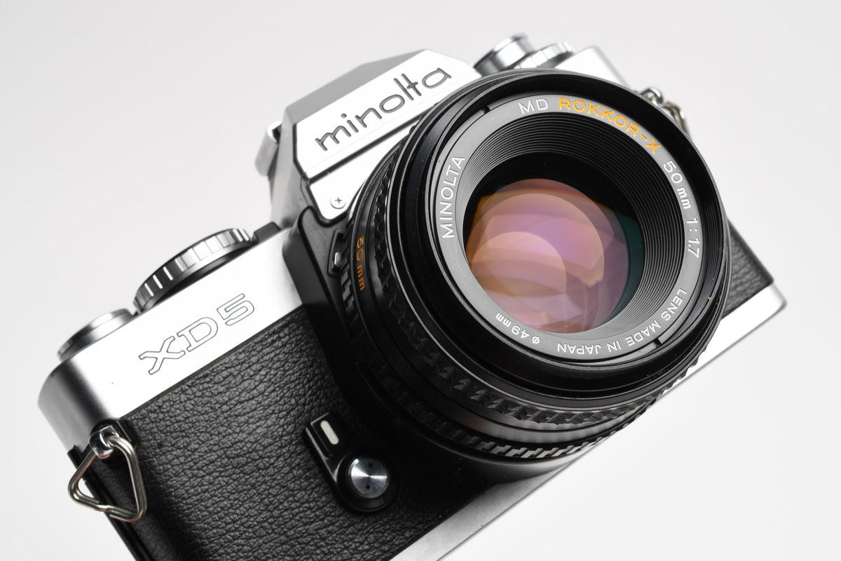 Minolta XD5 35mm SLR w/50mm f1.7 MD lens, New Seals, Strap