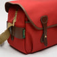 Billingham S3 Shoulder Bag (Burgundy Canvas/Chocolate Leather), Barely used