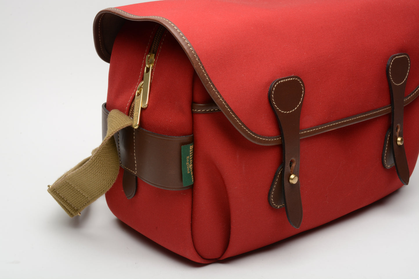 Billingham S3 Shoulder Bag (Burgundy Canvas/Chocolate Leather), Barely used