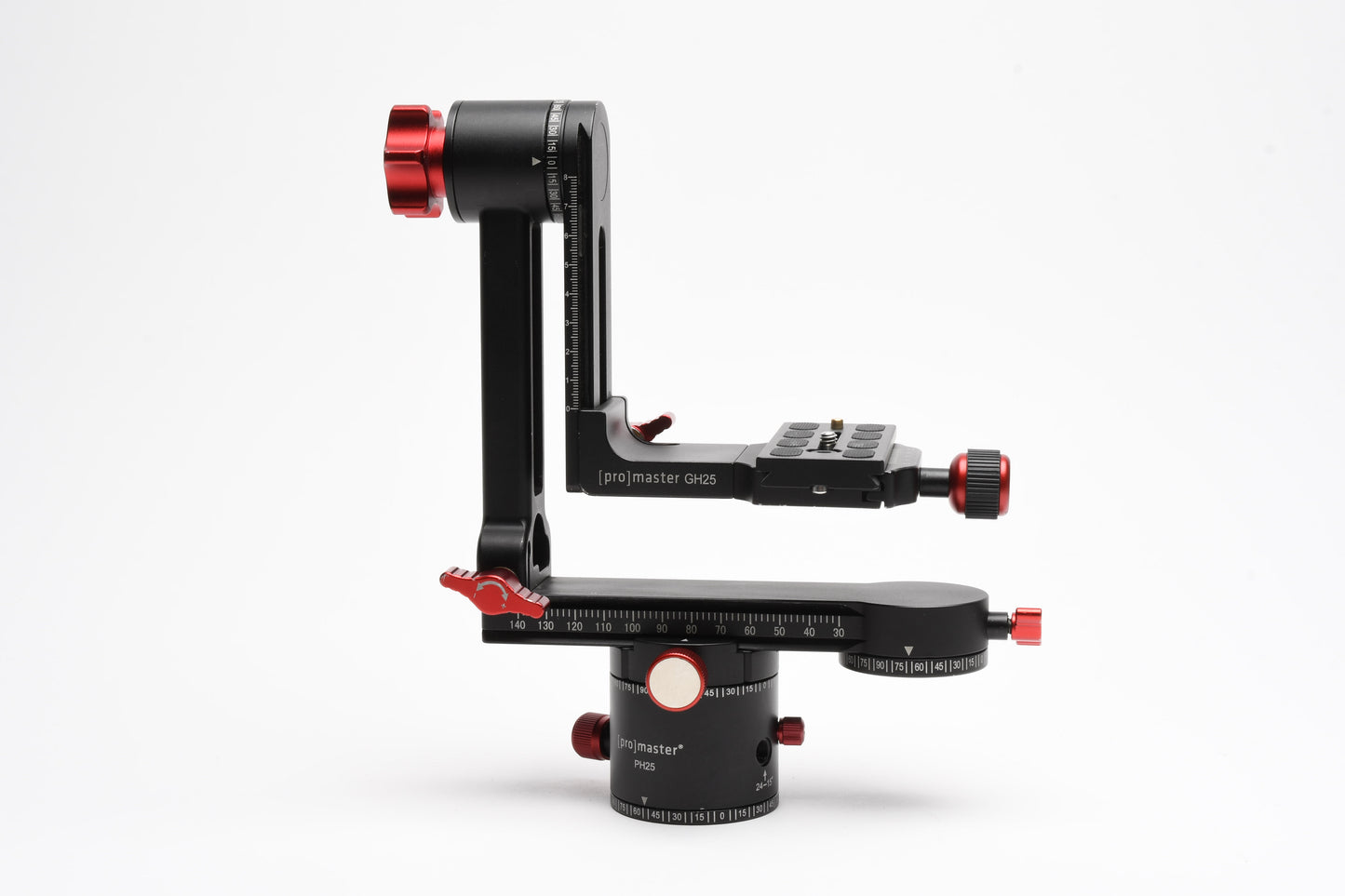 Promaster GH25 Gimbal and PH25 Head combo, QR plate and case, Tested
