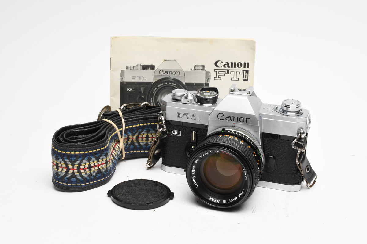 Canon FTb QL 35mm SLR w/ Canon 50mm f1.4 S.S.C. lens, New Seals