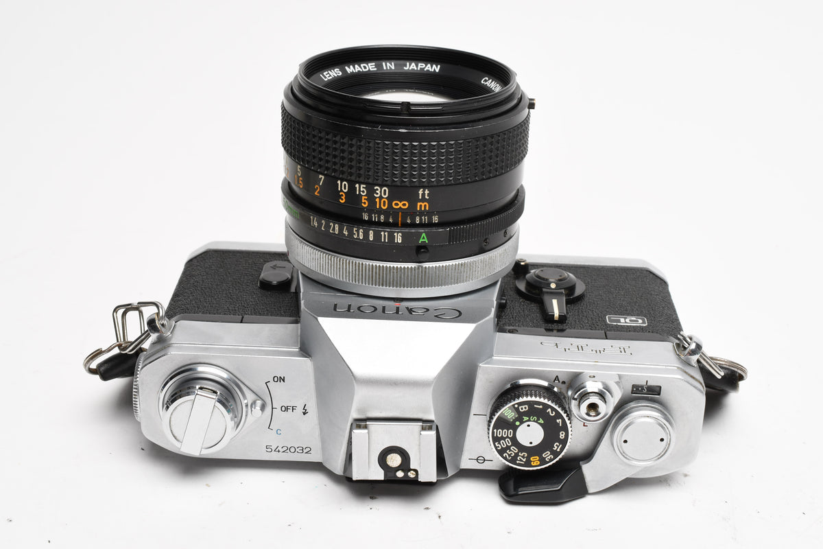 Canon FTb QL 35mm SLR w/ Canon 50mm f1.4 S.S.C. lens, New Seals