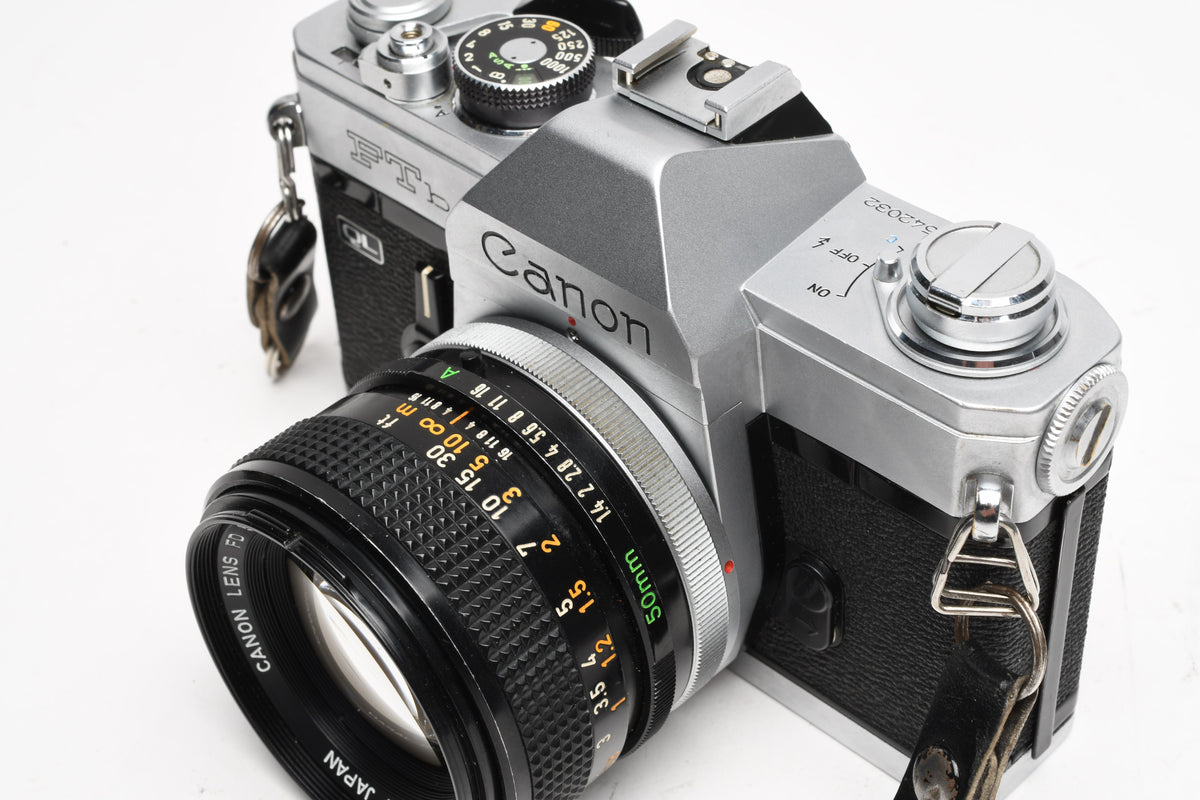 Canon FTb QL 35mm SLR w/ Canon 50mm f1.4 S.S.C. lens, New Seals