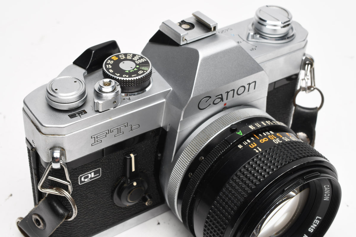 Canon FTb QL 35mm SLR w/ Canon 50mm f1.4 S.S.C. lens, New Seals