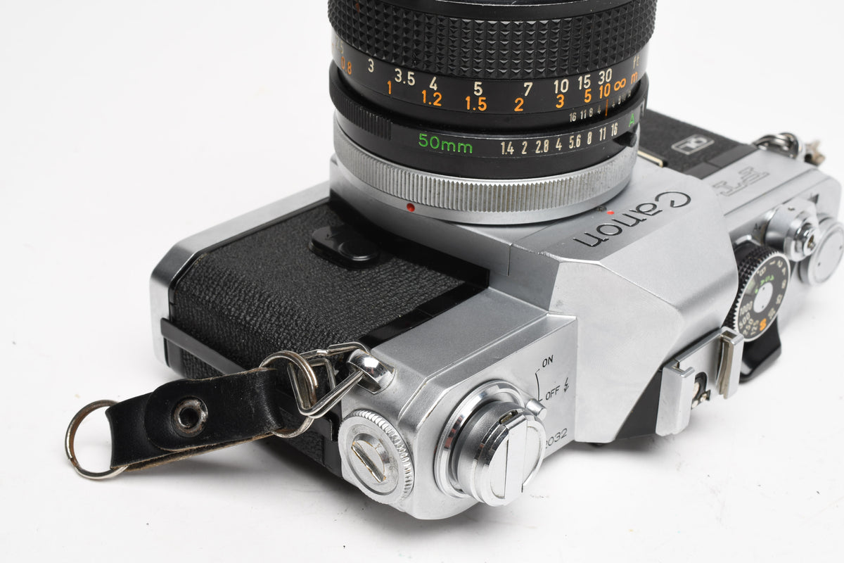 Canon FTb QL 35mm SLR w/ Canon 50mm f1.4 S.S.C. lens, New Seals