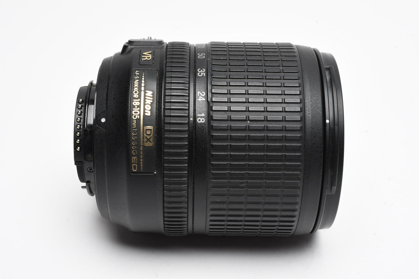 Nikon AF-S 18-105mm f3.5-5.6G ED DX VR zoom lens, Hood, caps, Good!