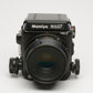 Mamiya RZ67 Pro II Body, 127mm f3.8 lens, 120 back, WLF, new seals, strap, tested, nice!