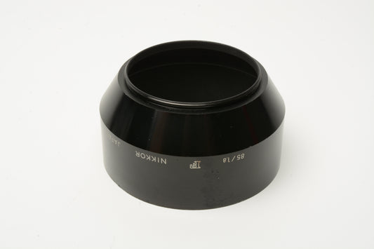 Nikon F Nikkor 85mm f1.8 Screw On Metal Lens Hood 52mm