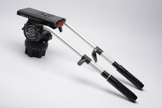 Sachtler Video 20 II Head 100mm Bowl Fluid Head, 2X arms, QR plate, Nice