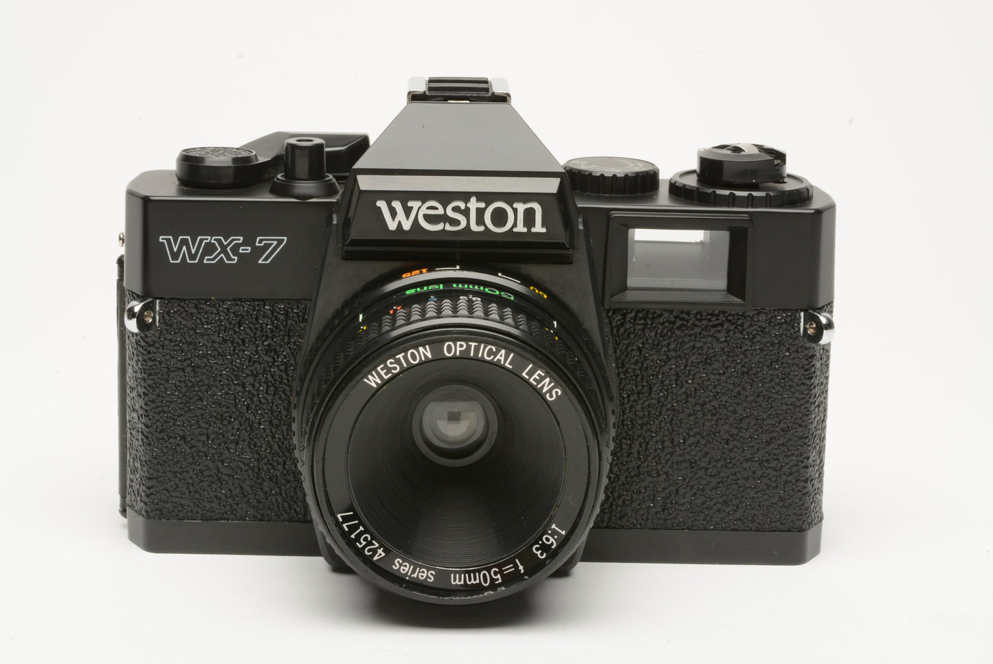 Weston WX-7 35mm rangefinder camera w/50mm f6.3 lens, case+cap