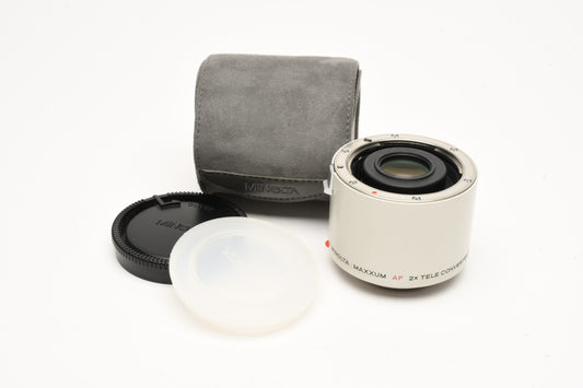 Minolta Maxxum AF 2X APO Teleconverter Case+Caps, Great!