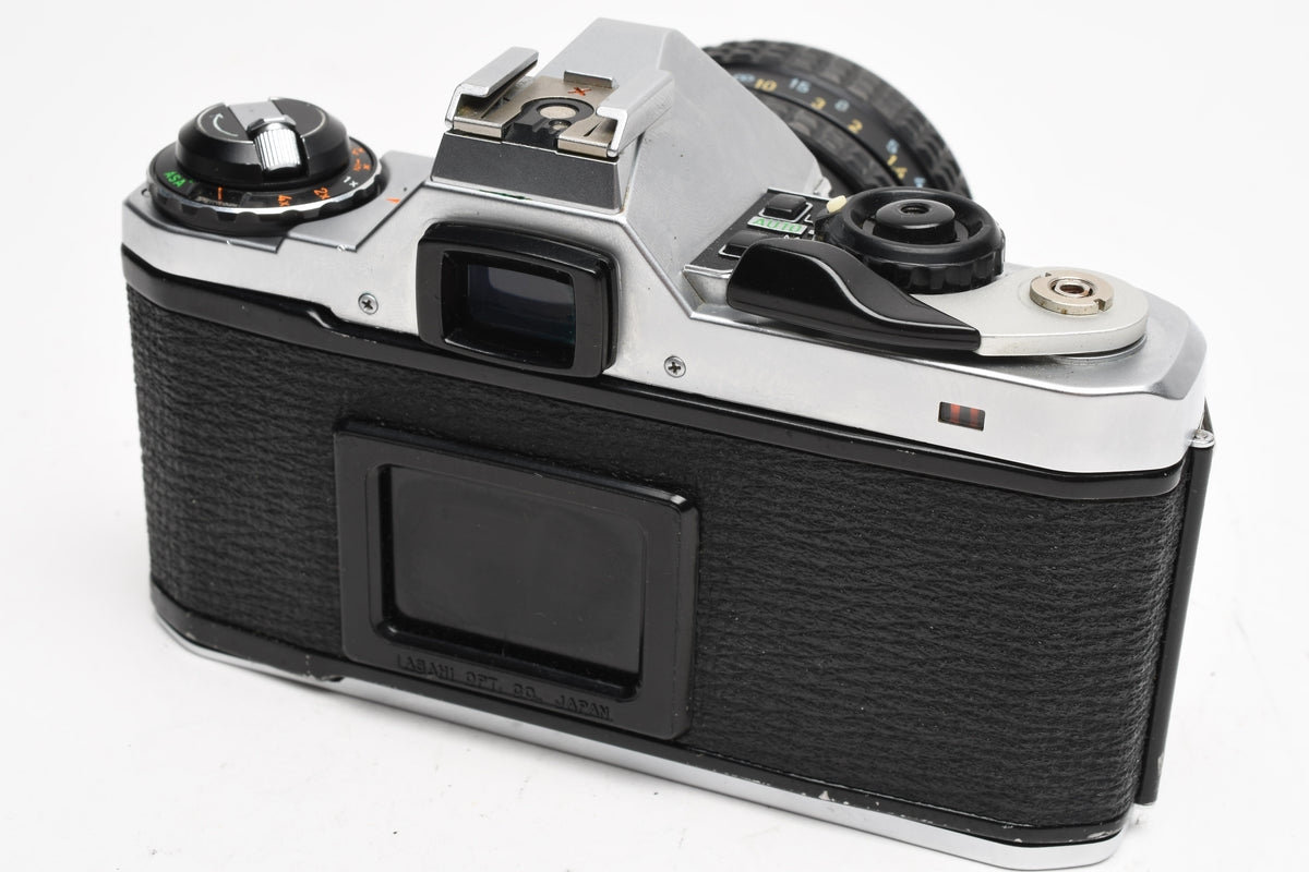 Pentax ME Super 35mm SLR w/28-50mm F3.5-4.5 Lens, Strap, Manual, New seals, Tested