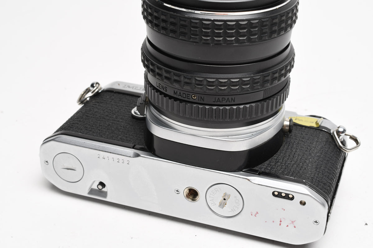 Pentax ME Super 35mm SLR w/28-50mm F3.5-4.5 Lens, Strap, Manual, New seals, Tested