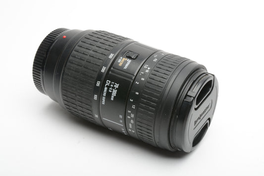 Sigma AF 70-300mm f4-5.6 DL Macro Super Maxxum or Sony A Mount, caps, nice!