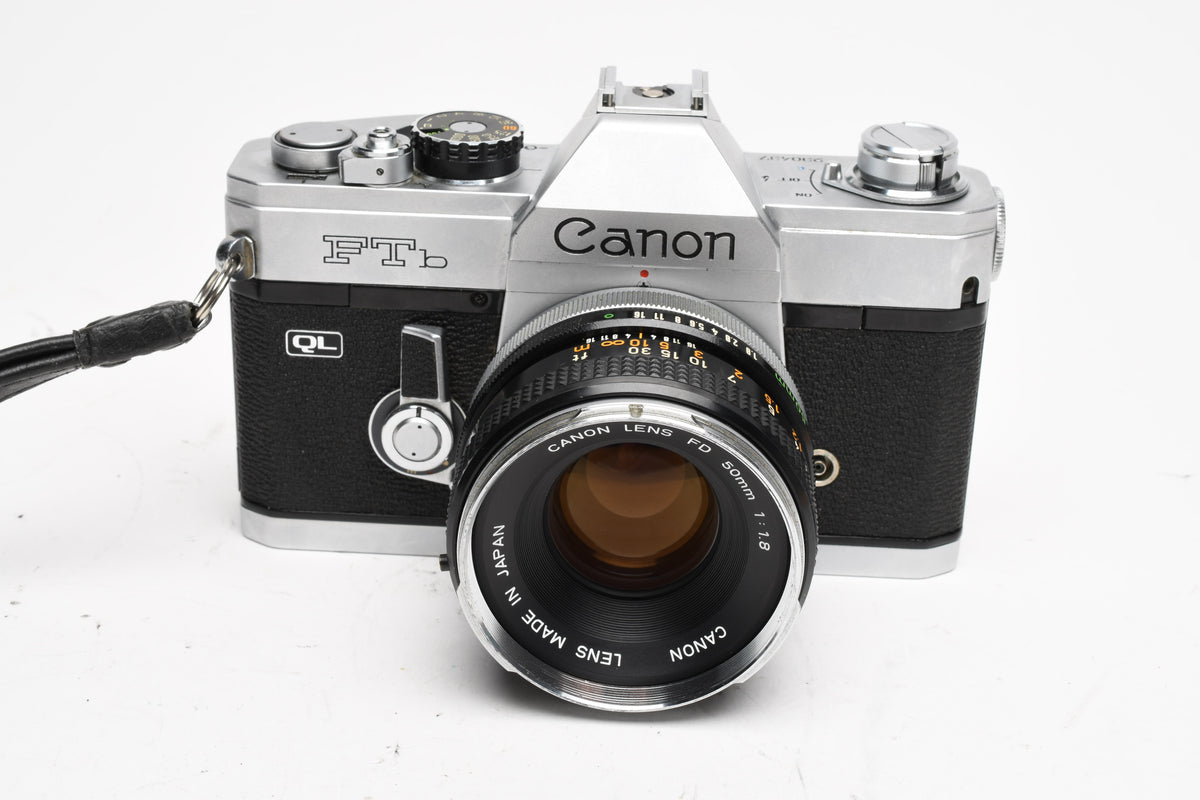 Canon FTb QL 35mm SLR w/ Canon FD 50mm f1.8 Lens, New Seals, Read*