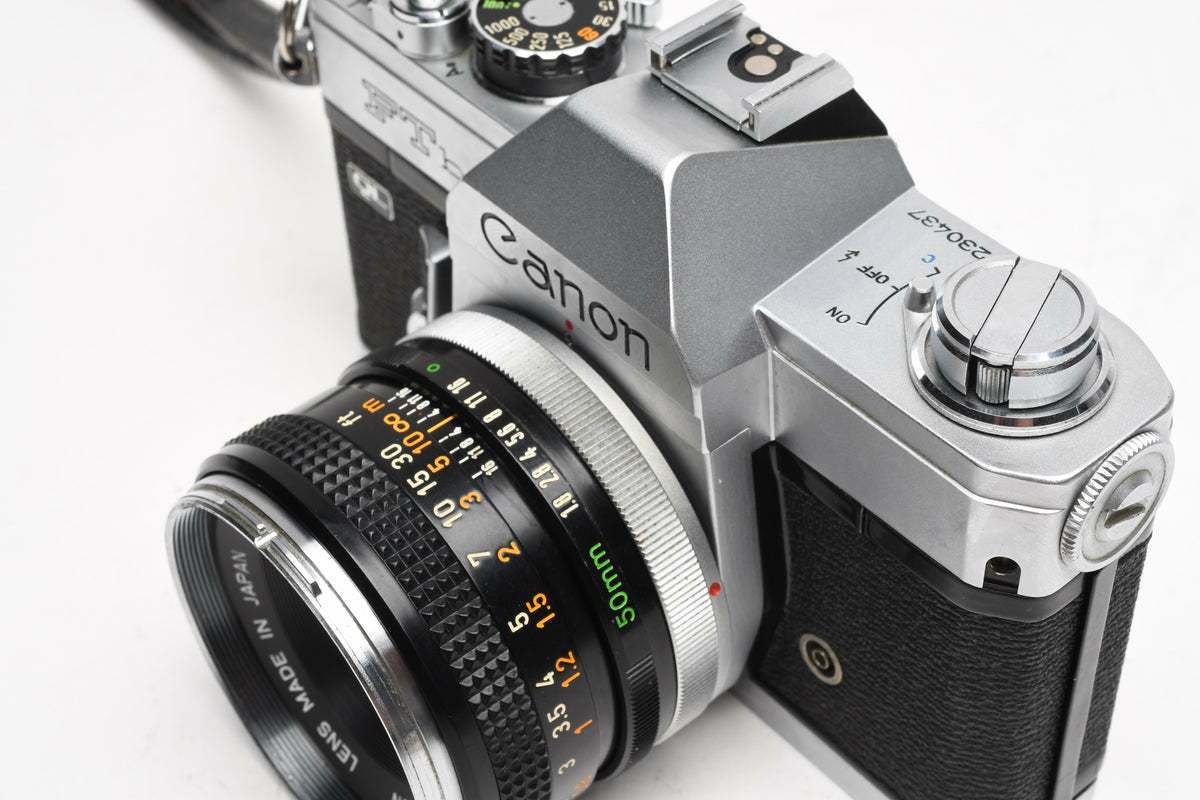 Canon FTb QL 35mm SLR w/ Canon FD 50mm f1.8 Lens, New Seals, Read*