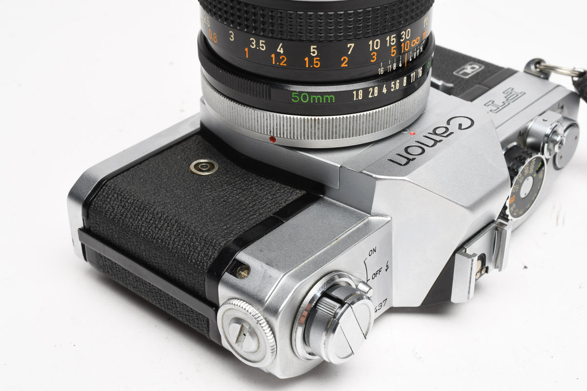 Canon FTb QL 35mm SLR w/ Canon FD 50mm f1.8 Lens, New Seals, Read*