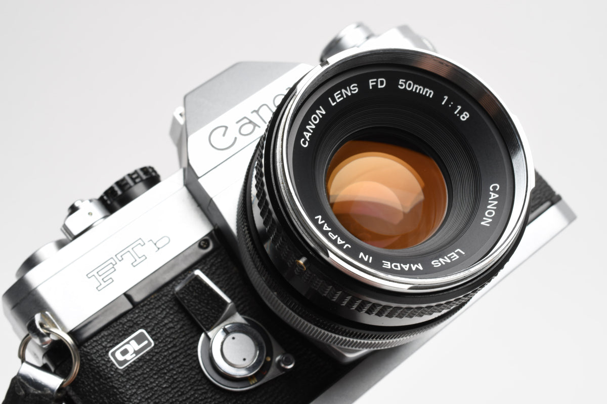 Canon FTb QL 35mm SLR w/ Canon FD 50mm f1.8 Lens, New Seals, Read*