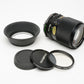 Olympus OM Zuiko 35-105mm f3.5-4.5 zoom lens, Hood, Caps, UV, Mint-